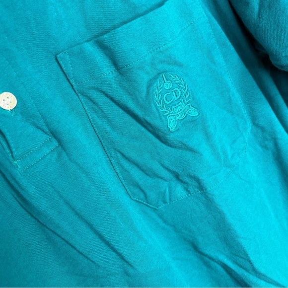 B4 VTG CHRISTIAN DIOR Monsieur Mens Shirt Green Front Pocket Short Sleeve - Picture 5 of 7